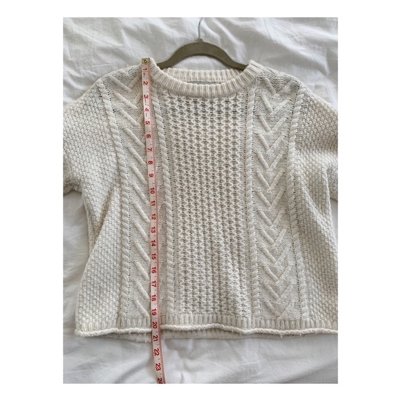 Madewell Chunky Cable Knit Sweater Top Small - Picture 4 of 7